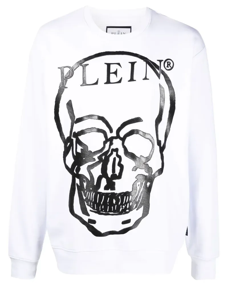Philipp Plein Sweatshirt mit Totenkopf-Print - Weiß Weiß