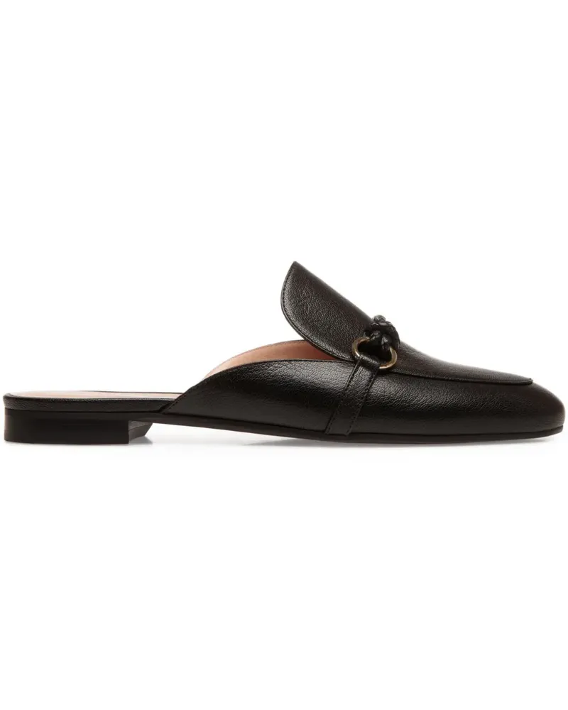 Bally Slipper mit geflochtenem Detail - Schwarz Schwarz