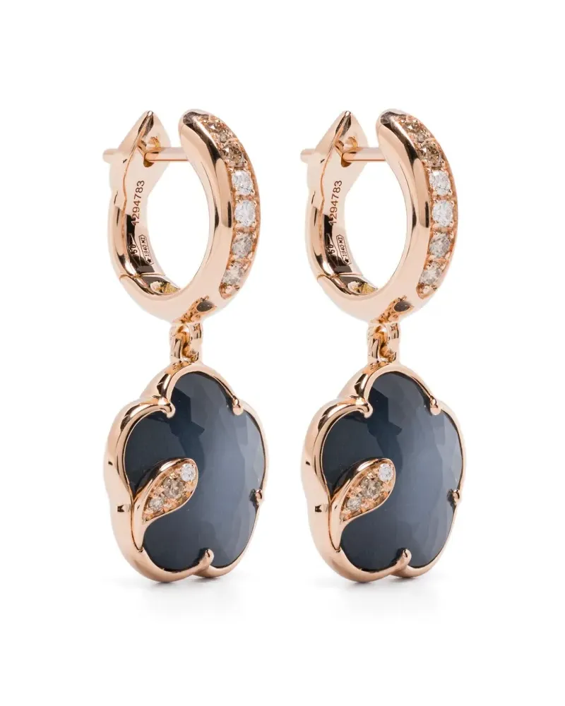Pasquale Bruni 18kt Petit Joli Lunaire Rotgoldohrringe mit Diamanten - Rosa Rosa