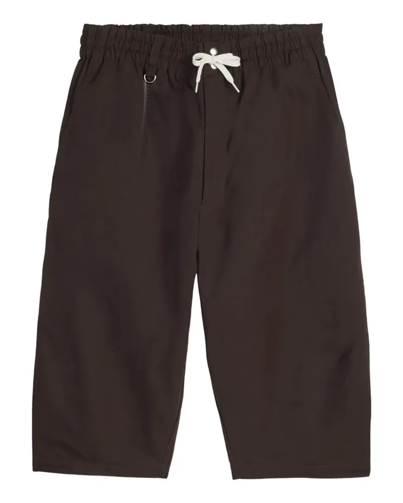 Y-3 x Wales Bonner Y3 logo-print drawstring shorts - Braun Braun