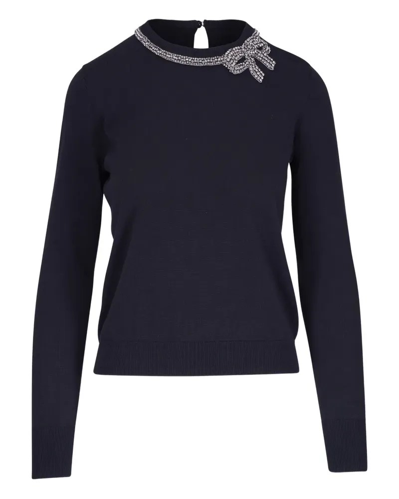 Carolina Herrera New York bow-embellished sweater - Schwarz Schwarz