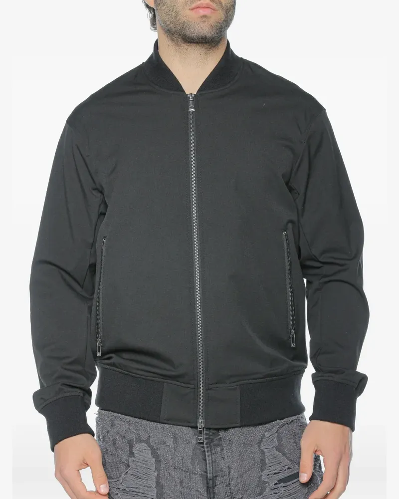 Armani Exchange zip-up bomber jacket - Schwarz Schwarz