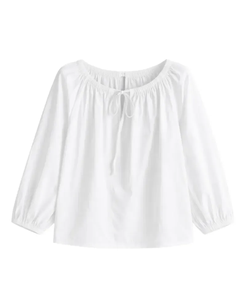 Liviana Conti gathered tie-fastening blouse - Weiß Weiß