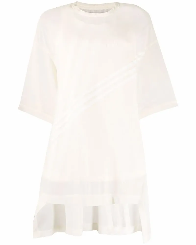 Y-3 T-Shirt mit Netzeinsätzen - Nude Nude