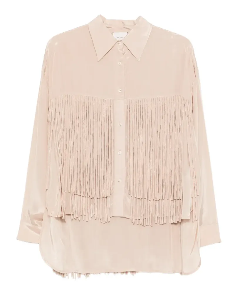 ALYSI Hemd mit Fransen - Nude Nude