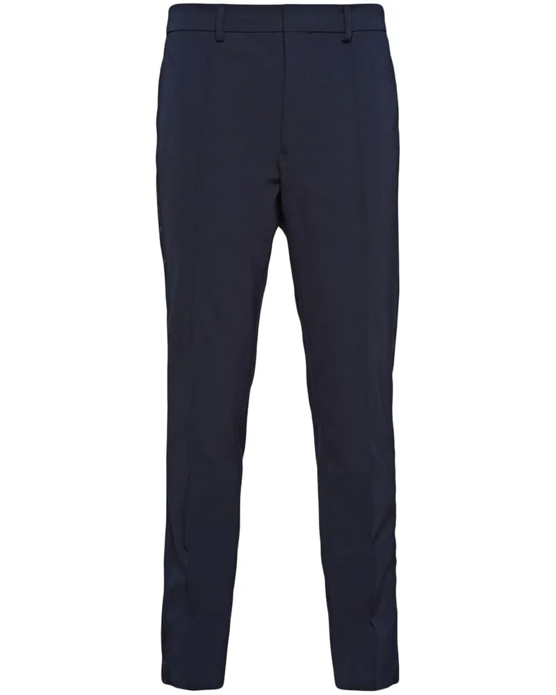 Prada Klassische Hose mit Triangel-Logo - Blau Blau