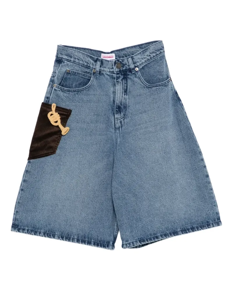 Charles Jeffrey Loverboy trumpet-motif shorts - Blau Blau
