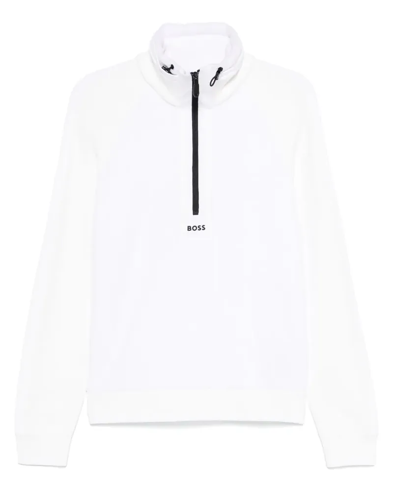 HUGO BOSS Sweatshirt mit Kordelzug - Weiß Weiß