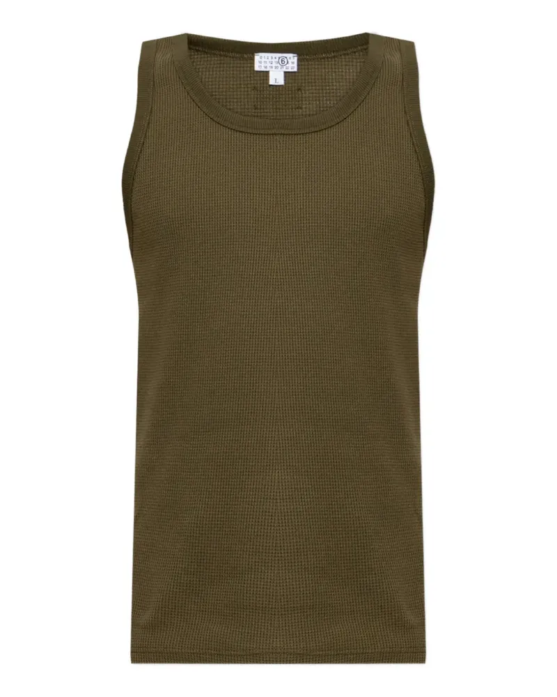 Maison Margiela waffle-knit tank top - Grün Grün