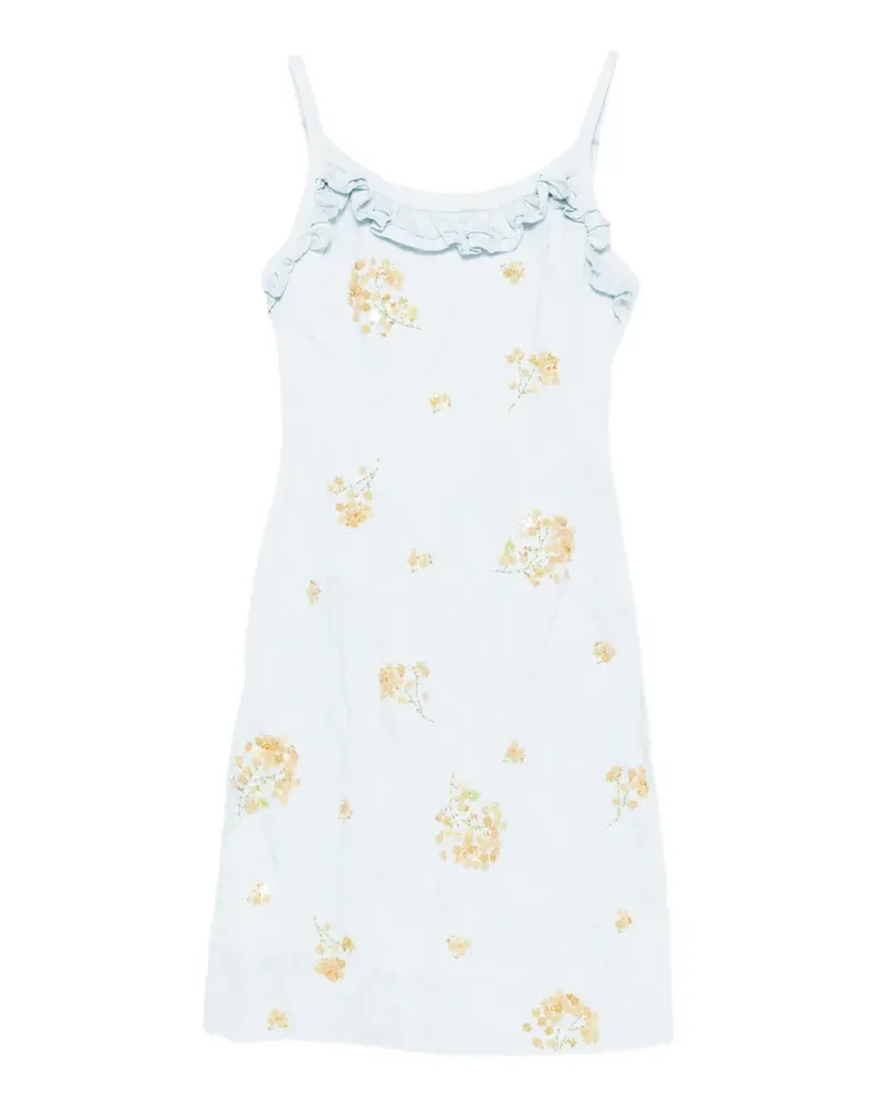 SHUSHU/TONG Drapiertes Midikleid mit Verzierungen - Blau Blau