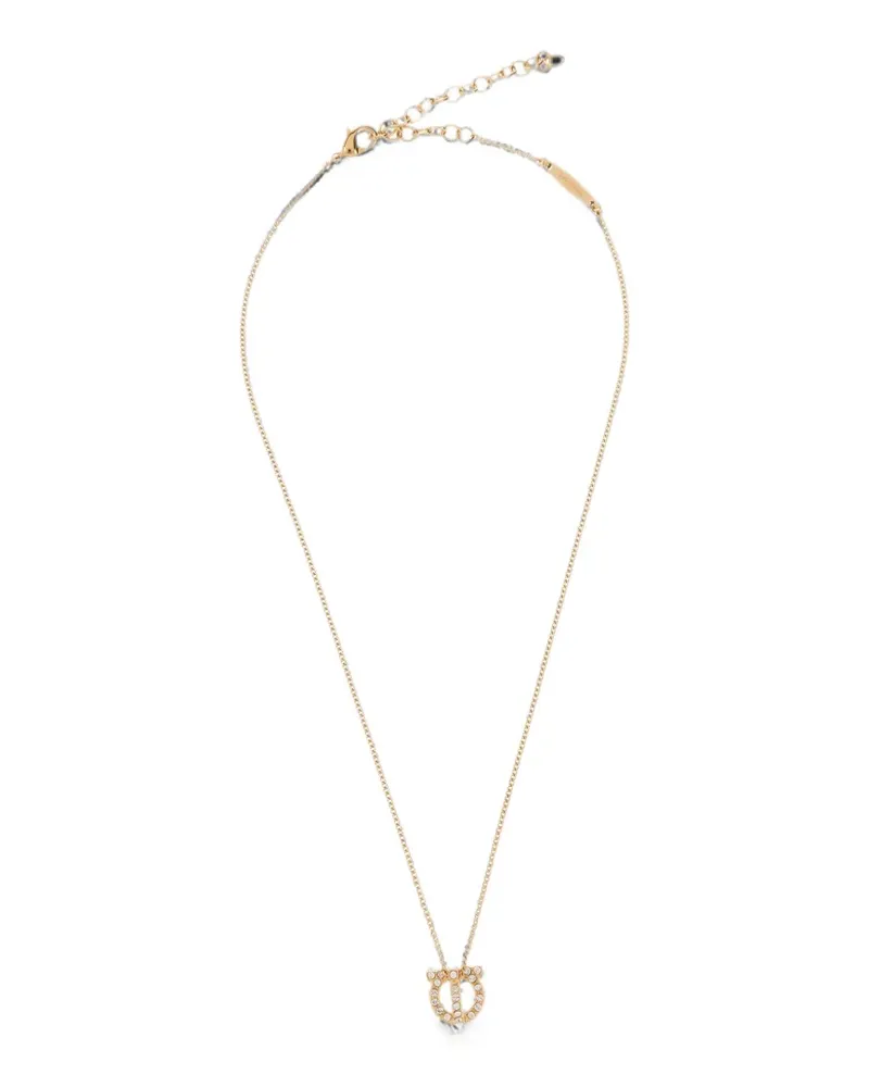 Ferragamo Gancini crystal-embellished necklace - Gold Gold