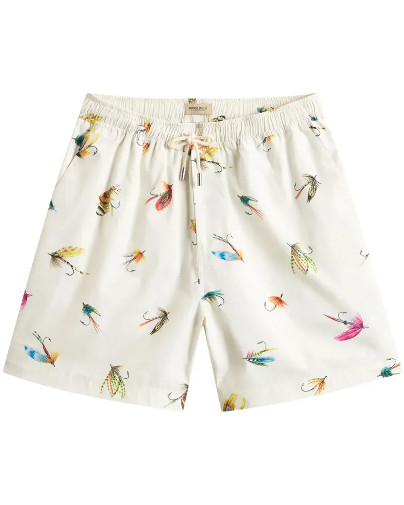 Woolrich Shorts mit grafischem Print - Weiß Weiß