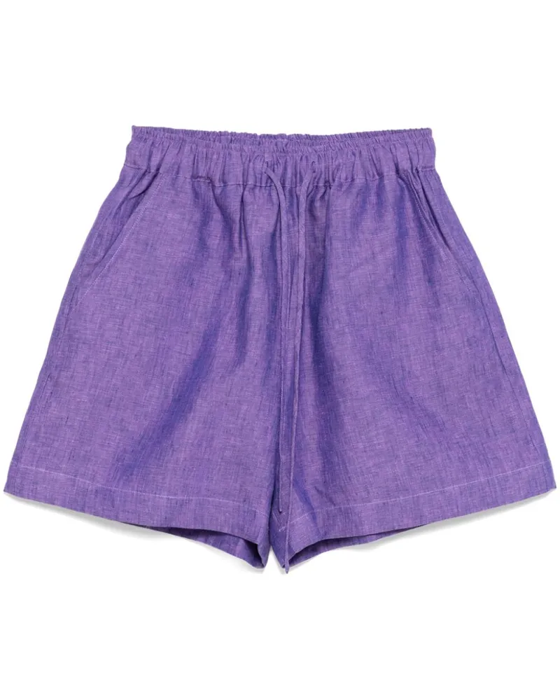 Bambah Leinenshorts mit Schnürung - Violett Violett