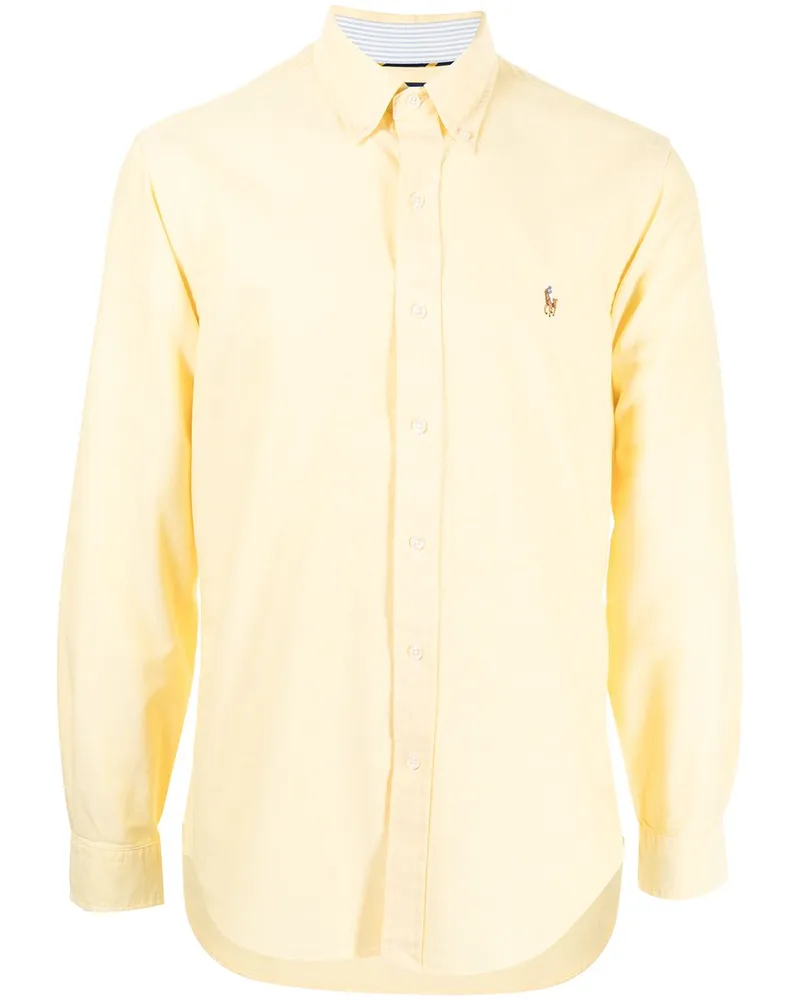 Ralph Lauren Oxford-Hemd mit Polo Pony-Stickerei - Gelb Gelb