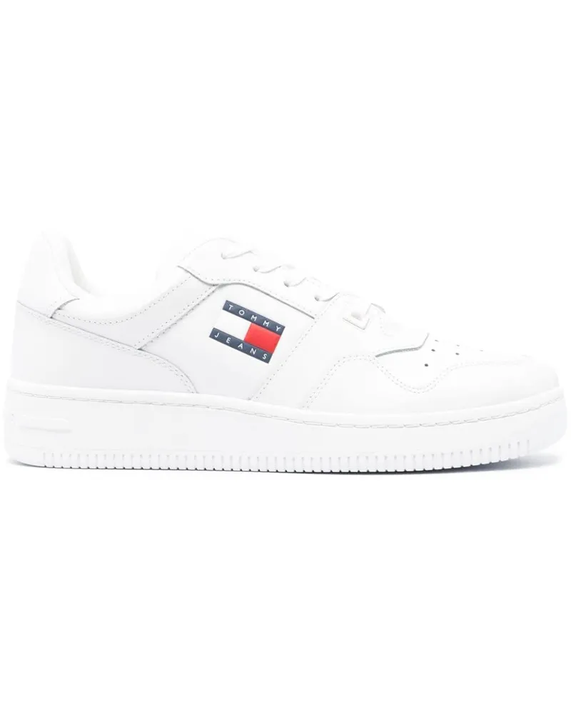 Tommy Hilfiger Retro Basketball Sneakers - Weiß Weiß