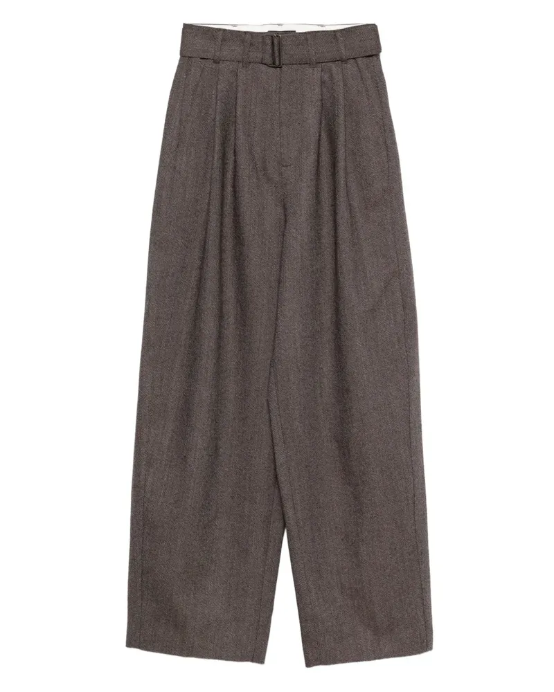 Soeur Plissierte Hose mit Gürtel - Braun Braun