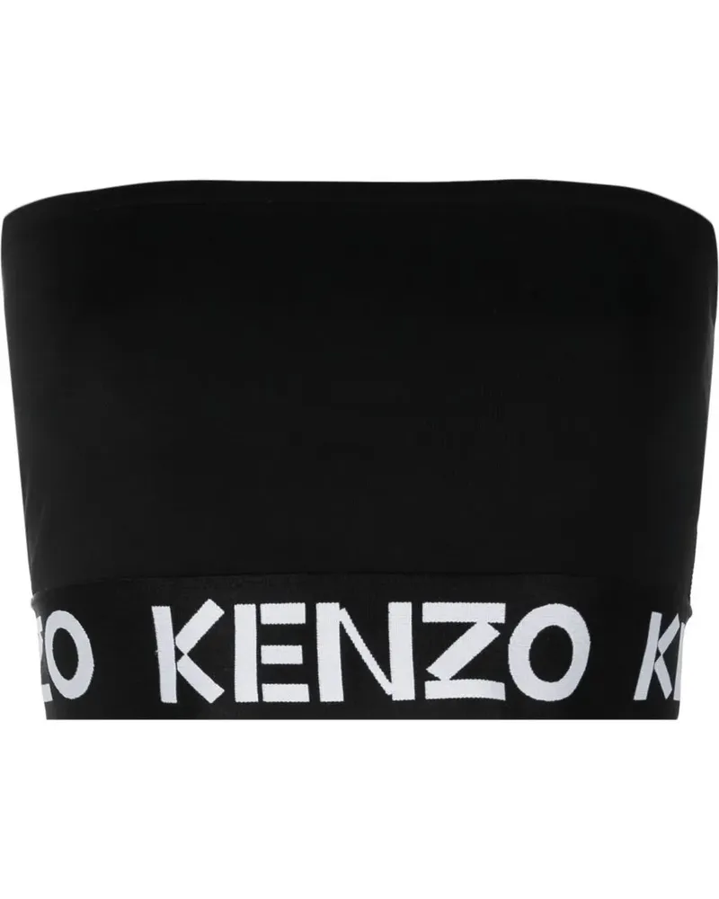 Kenzo Bandeau-Top mit Logo-Bund - Schwarz Schwarz