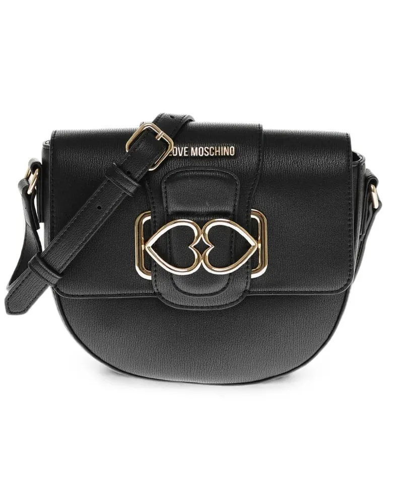 Moschino heart-motif shoulder bag - Schwarz Schwarz