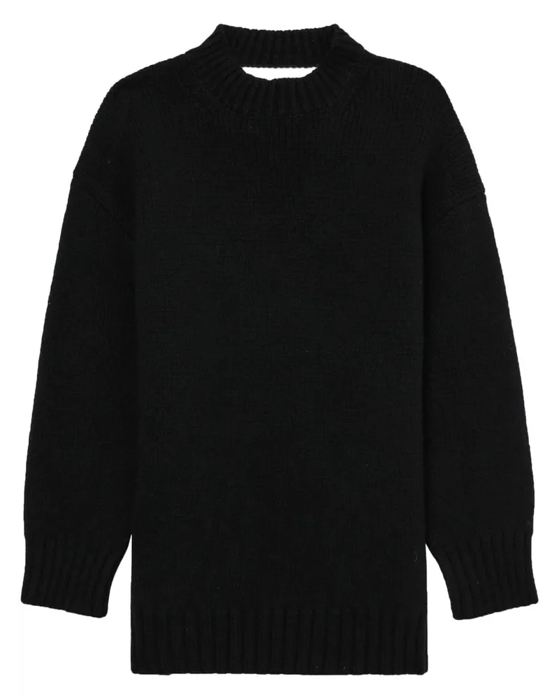 WE 11 DONE Sweatshirtkleid mit Cut-Outs - Schwarz Schwarz