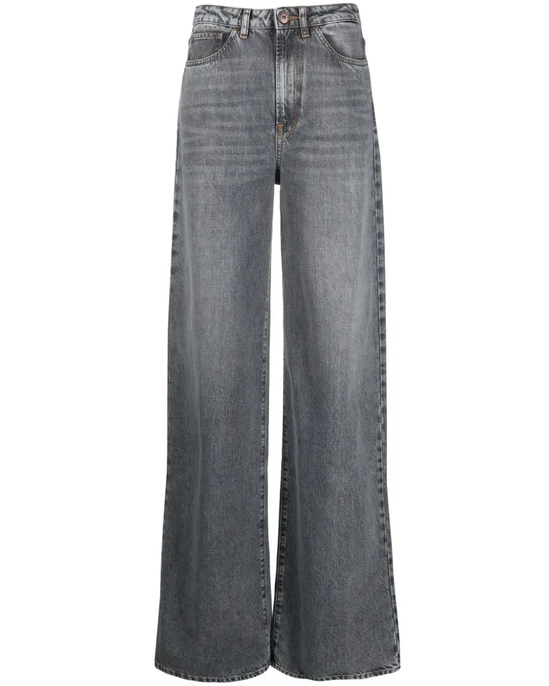3x1 Weite High-Waist-Jeans - Grau Grau