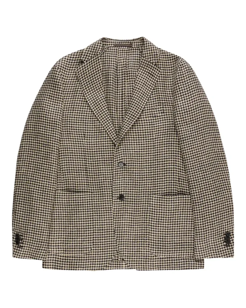 Incotex Sakko mit Hahnentrittmuster - Nude Nude