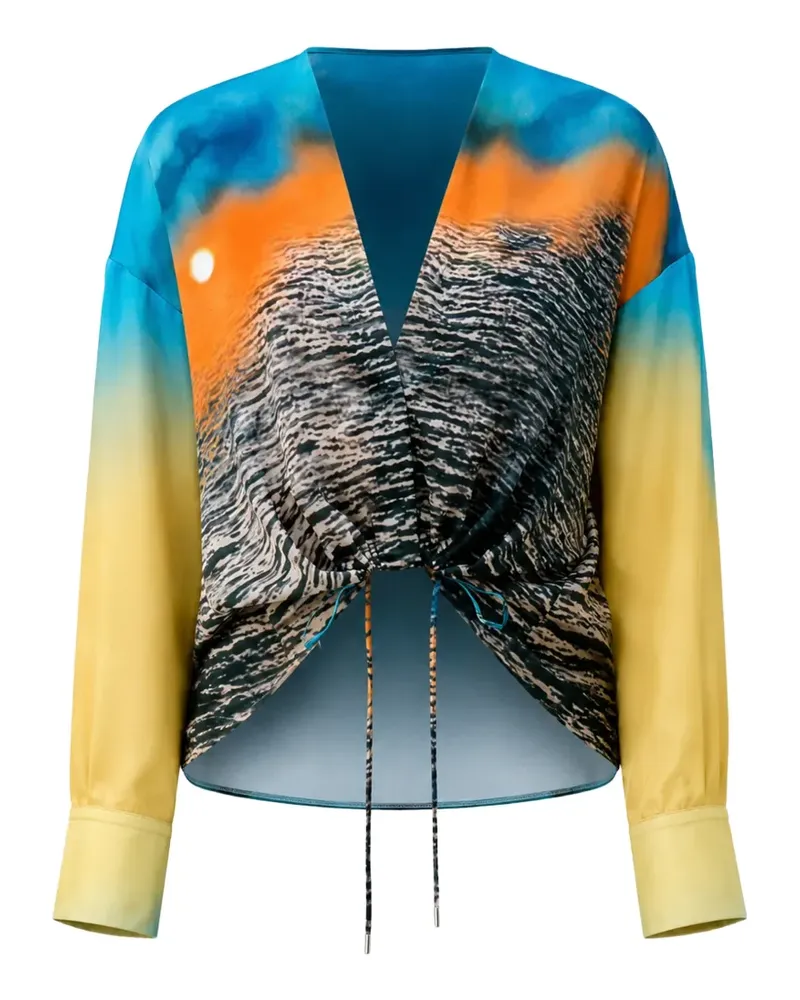 Silvia Tcherassi Merida Bluse mit Kordelzug - Schwarz Schwarz