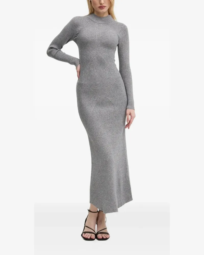 Never Fully Dressed Geripptes Maxikleid - Grau Grau