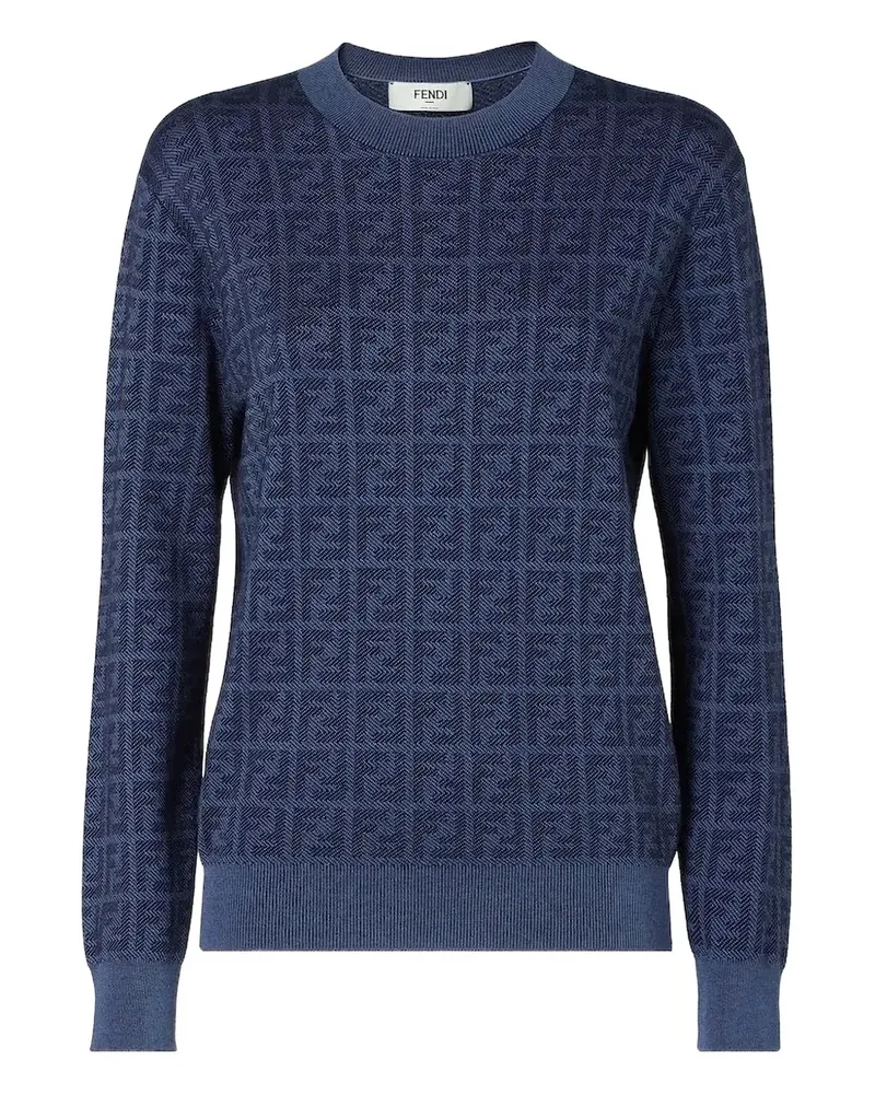 Fendi patterned sweater - Blau Blau