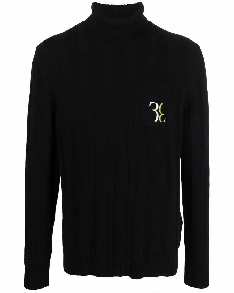 Billionaire Rollkragenpullover mit BB - Schwarz Schwarz