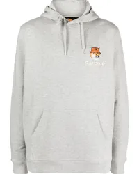 Barbour Hoodie mit Logo-Stickerei Grau