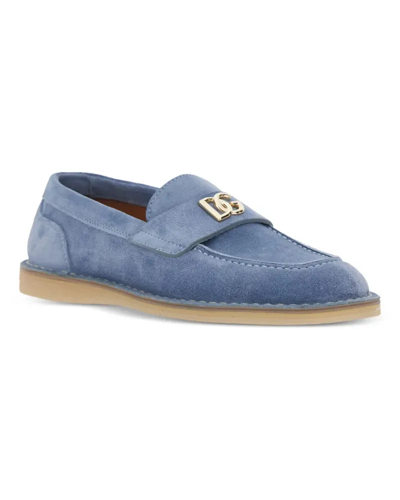 Dolce & Gabbana logo-plaque loafers - Blau Blau