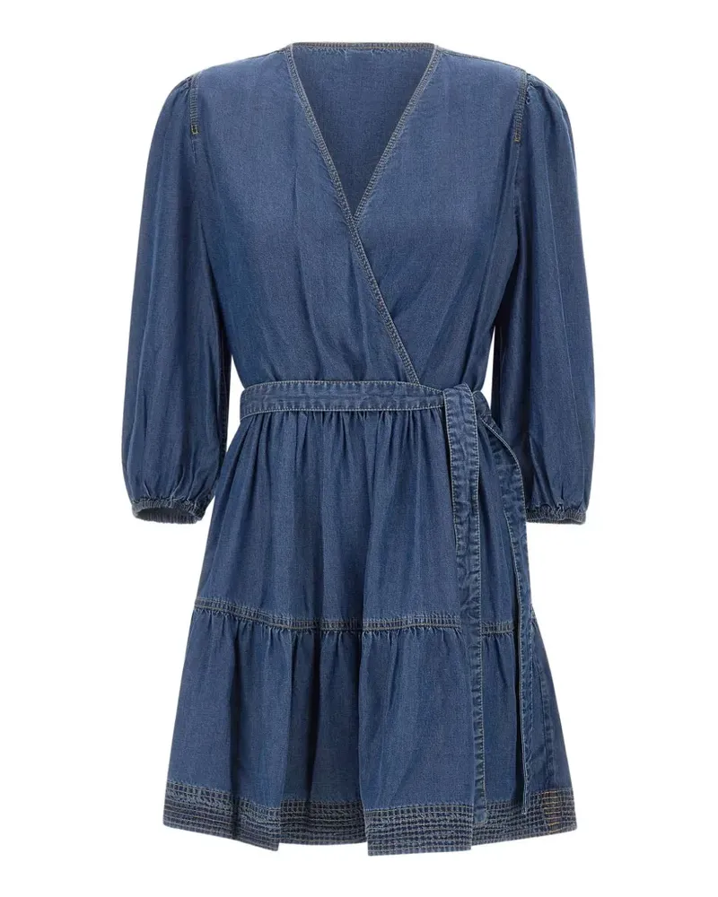 HUGO BOSS V-neck belted mini dress - Blau Blau