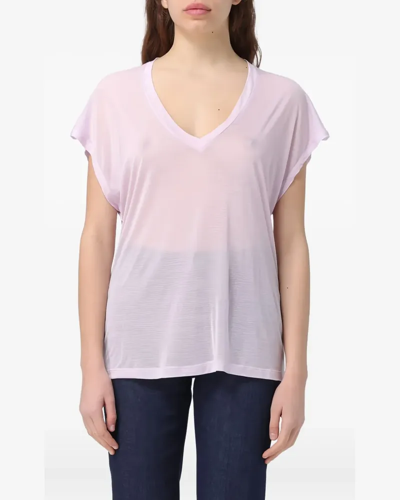 Dondup V-neck T-shirt - Rosa Rosa