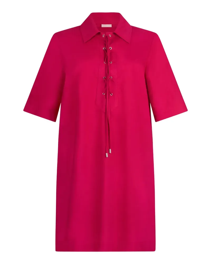 Liu Jo lace-collar cotton mini dress - Rosa Rosa