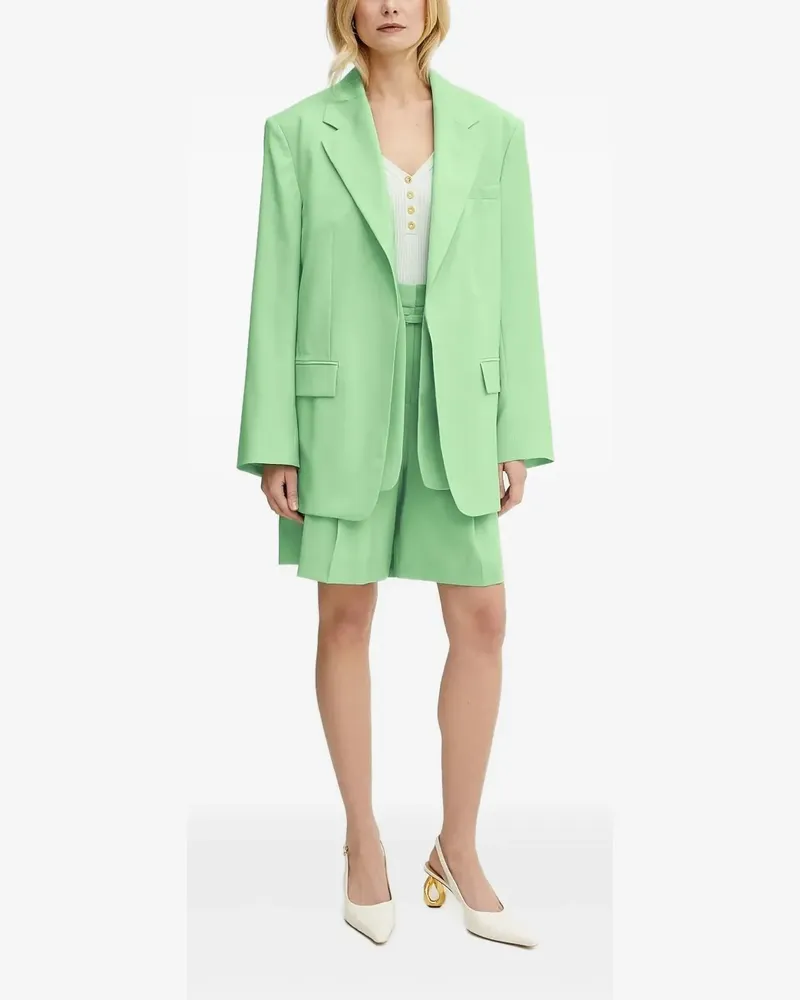 HUGO BOSS Einreihiges Sakko aus Wolle - Grün Grün