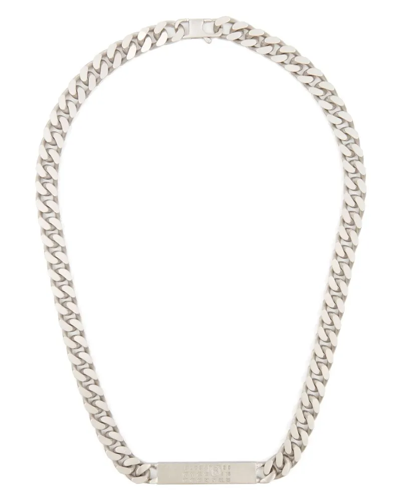 Maison Margiela Halskette mit Numbers-Schild - Silber Silber