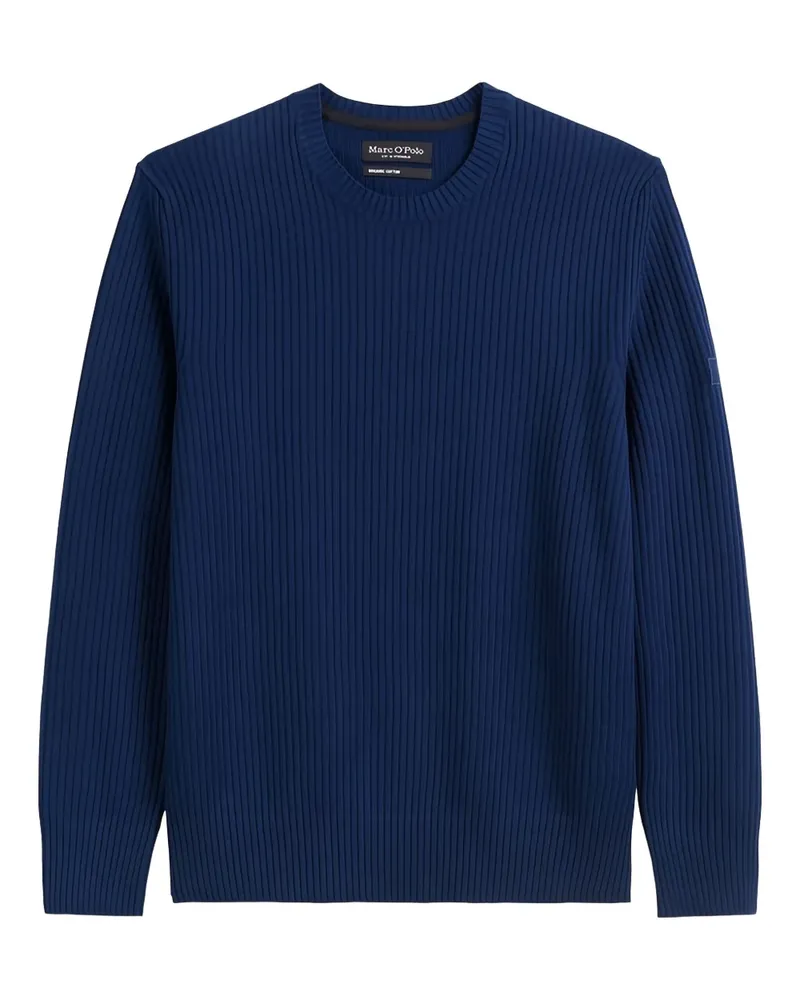 Marc O'Polo Gerippter Pullover - Blau Blau