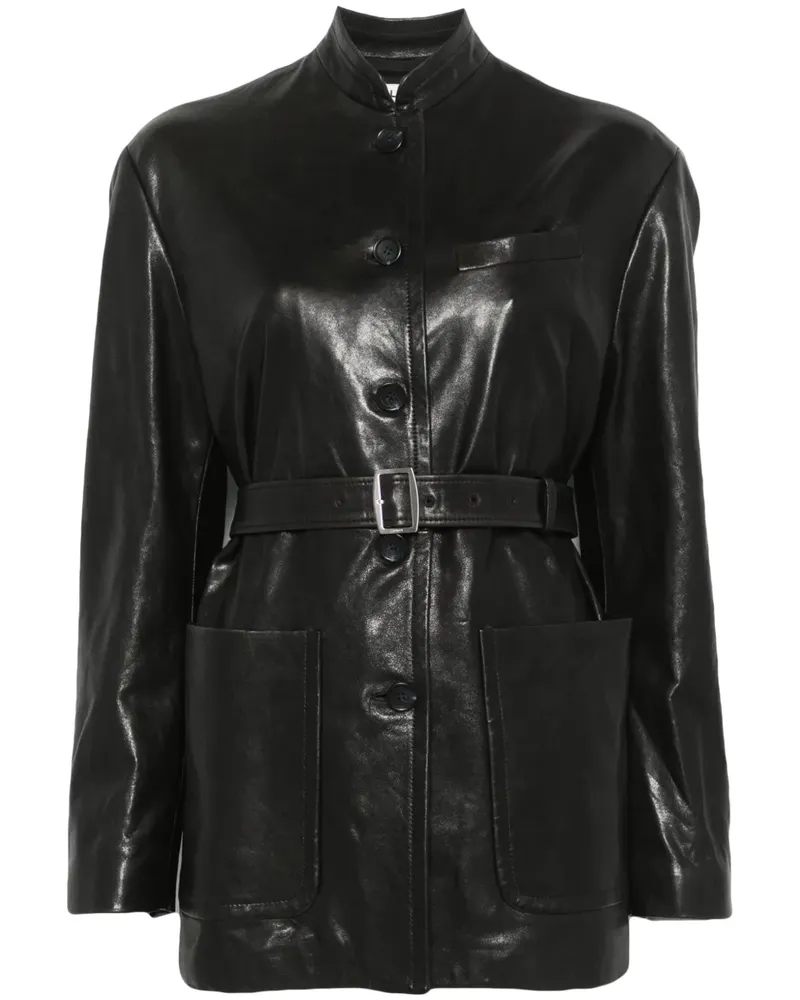 Bally Klassische Lederjacke - Schwarz Schwarz