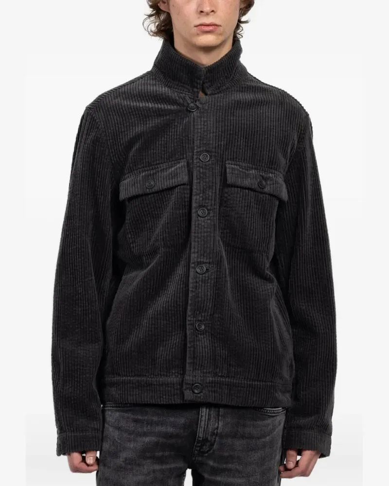 Hannes Roether pocket corduroy shirt - Grau Grau