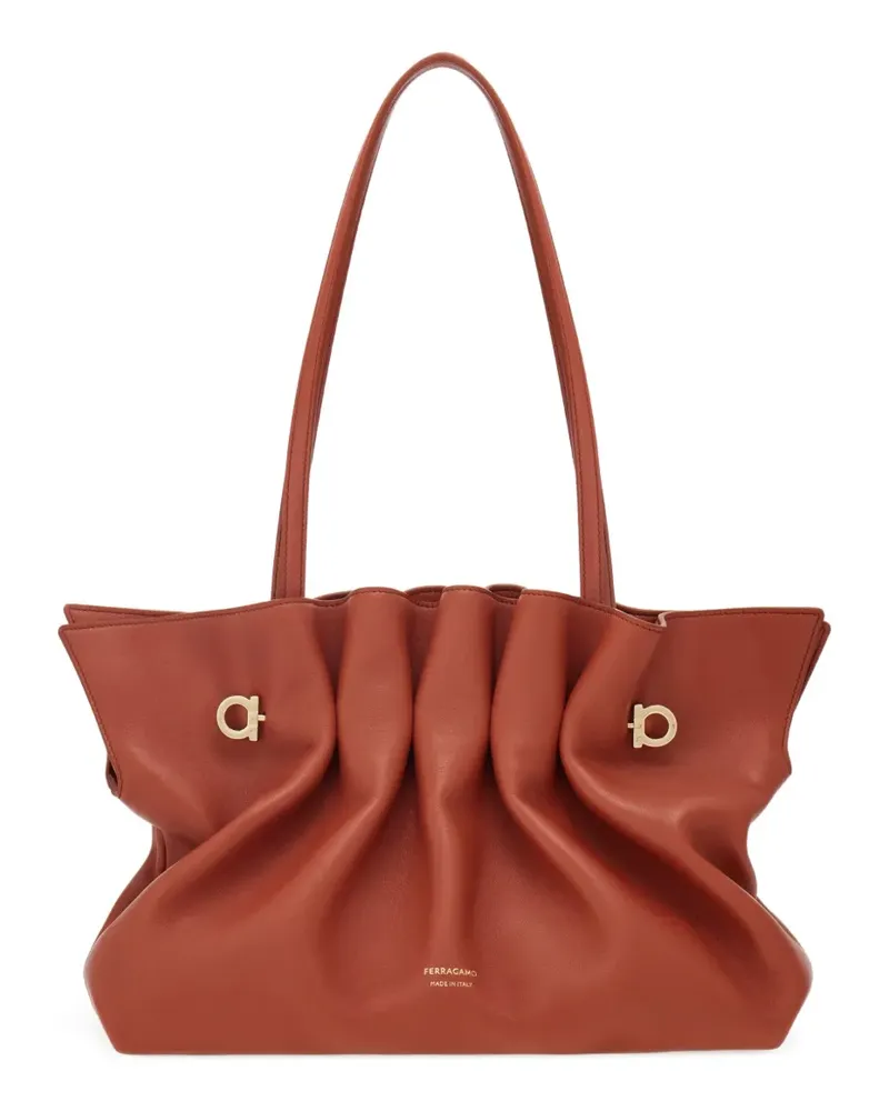Ferragamo Mittelgroße Soft Schultertasche - Rot Rot