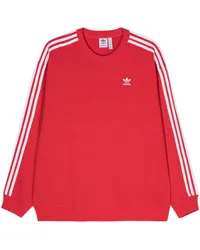 adidas Sweatshirt mit Logo-Stickerei Rot