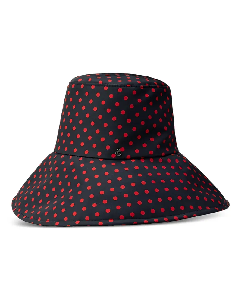 Maison Michel Isabella Hut mit Polka Dots - Schwarz Schwarz