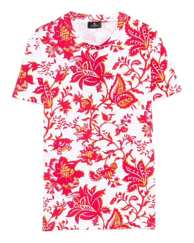 Etro floral-print T-shirt - Weiß Weiß