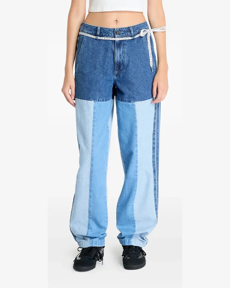 adidas x KSENIASCHNAIDER Jeans im Patchwork-Look - Blau Blau