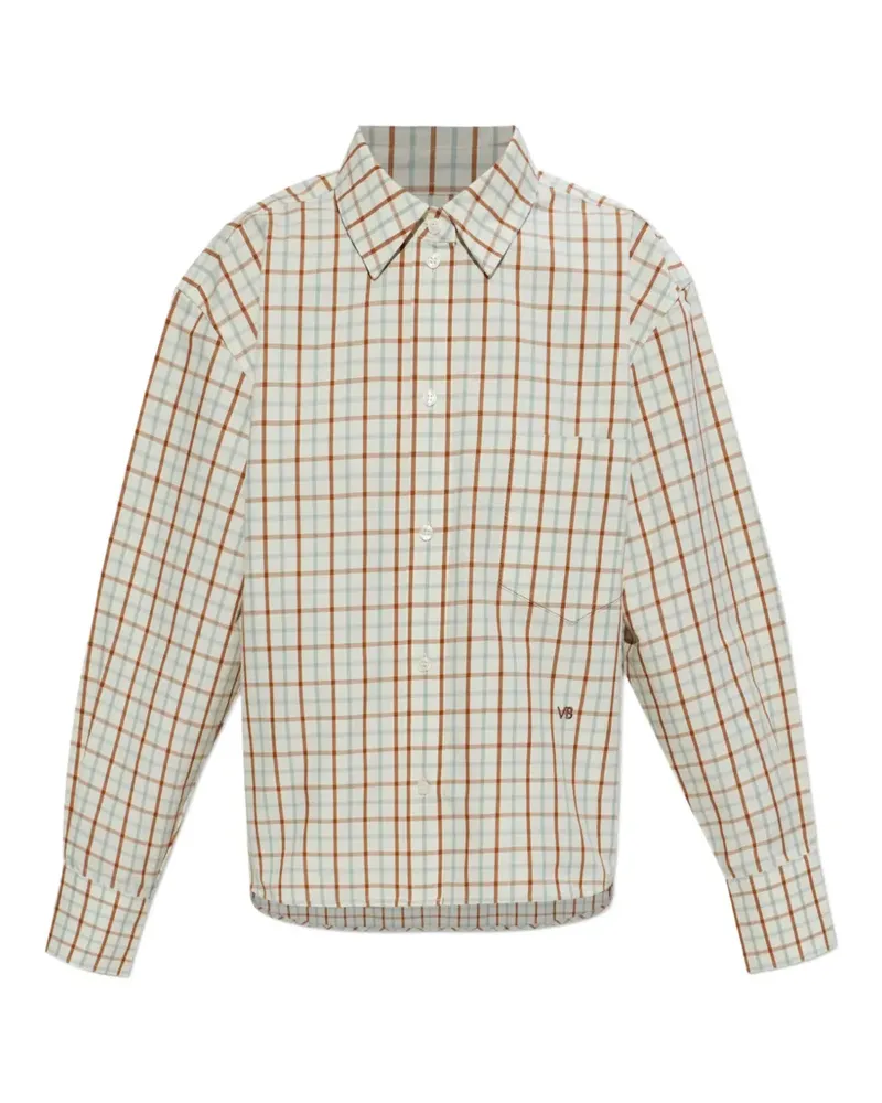 Victoria Beckham check pocket shirt - Nude Nude
