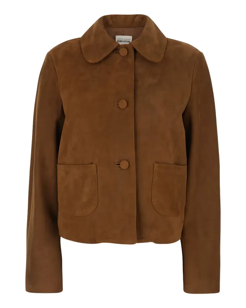 Semicouture suede jacket - Braun Braun