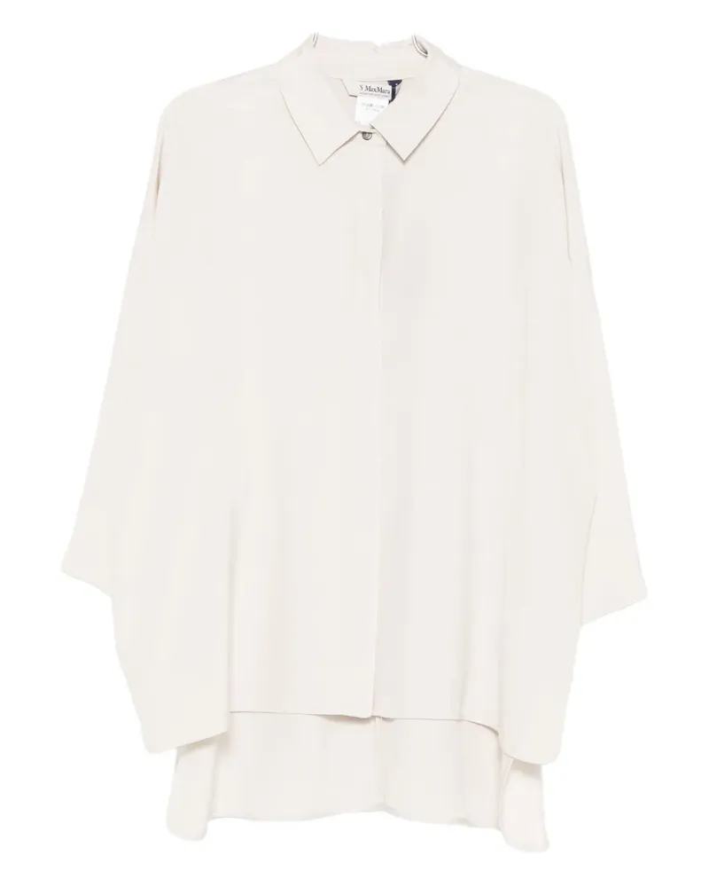 Max Mara Seidenhemd mit Knopfleiste - Nude Nude