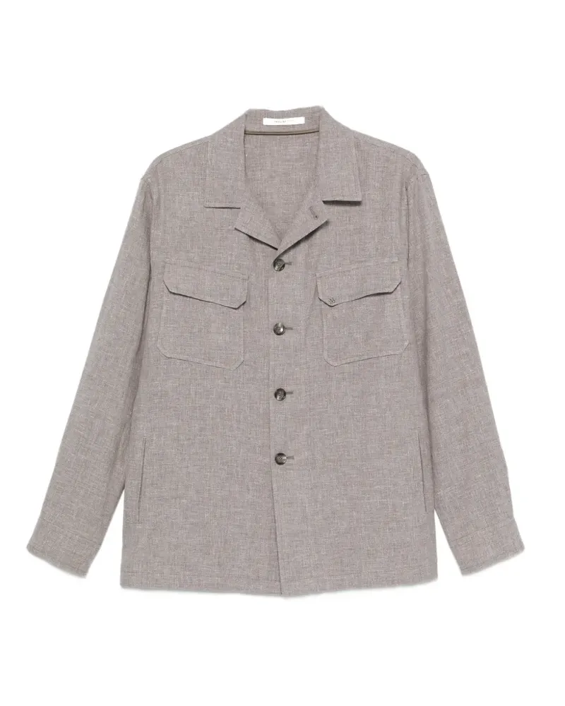 Tagliatore Hemdjacke mit Brusttaschen - Grau Grau