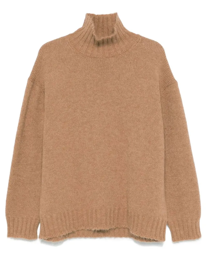 Jil Sander Pullover mit Stehkragen - Braun Braun