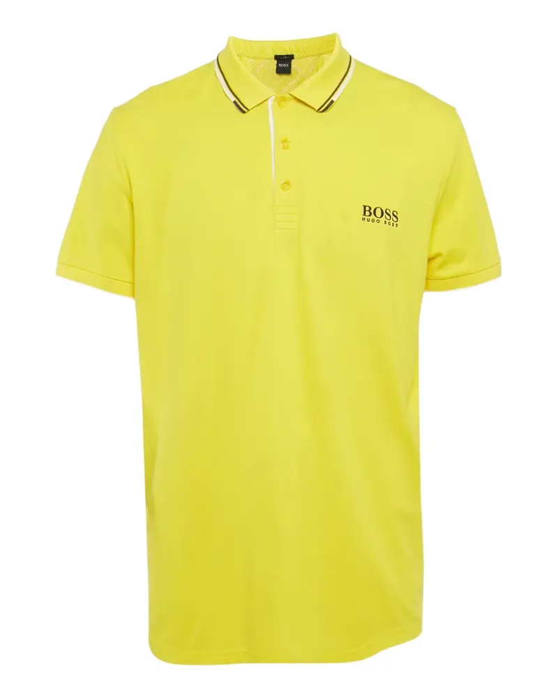 HUGO BOSS Piqué-Poloshirt mit regulärem Schnitt - Gelb Gelb